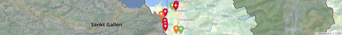 Kartenansicht für Apotheken-Notdienste in der Nähe von Höchst (Bregenz, Vorarlberg)